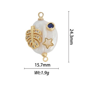 Evil Eye Double Hole Pendant Copper Plated Round Geometric For Necklace Making DIY Jewelry Findings - Product Image 3