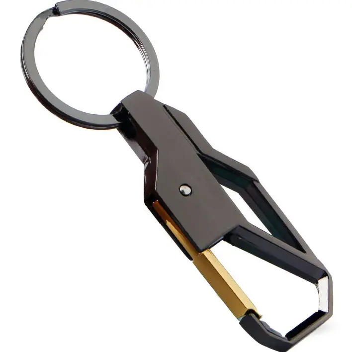 Quick Release Men Leather Key chain Car Key carabiner Fob Belt Loop Clip Key Holder metal