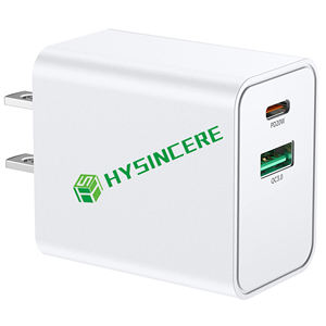 Chargeur de type C EU US Plug avec câble de 1m 30W 20W PD QC3.0 double USB C charge murale rapide de téléphone portable pour <span class=keywords><strong>iphone</strong></span> 14 13 12 11 - Product Image 4
