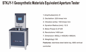 Probador de apertura equivalente de materiales Geosintéticos (método de tamiz húmedo) - Product Image 2