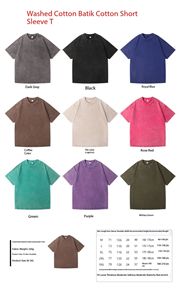 เสื้อยืดคอกลมแขนสั้นทรงโอเวอร์ไซส์ผ้าฝ้าย 100% หนัก 220 กรัม ระบายอากาศได้ดี สไตล์เรโทร ล้างสี สำหรับผู้ชาย ราคาโรงงานจากบังกลาเทศและจีน - Product Image 2