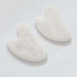 Raspador de Gua Sha de Jade Blanco, - Product Image 6