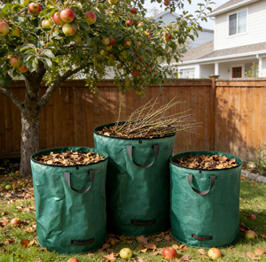 Paquete de 3 Bolsas Cuadradas Modernas para Desechos de Jardín de 272L, Ahorro de Espacio, Reutilizables, Resistentes, Gran Capacidad, para Colocar en Esquinas del Patio - Product Image 6