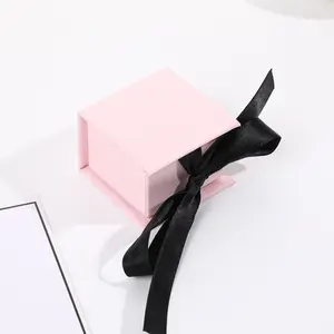 Wholesale spot Jewelry packing ring paper boxes jewellery packaging with Ribbon Small mini gift box