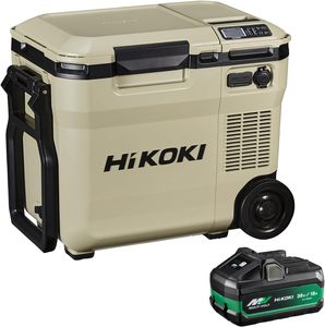 Hikoki UL18DC (WMGZ) Glacière et chauffe-plat électrique sans fil rechargeable 14,4V/18V pour voiture, capacité 18L, plastique, vert forêt - Product Image 2