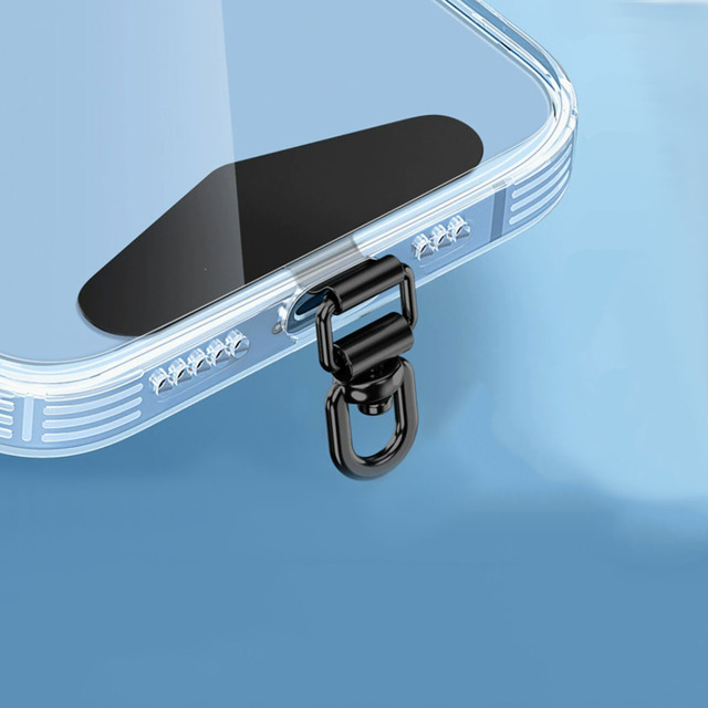 Upgrated 360 Rotatable Steel Phone Tether Tab Metal Patch Gasket Cellphone Lanyard Safety Connecter Piece New
