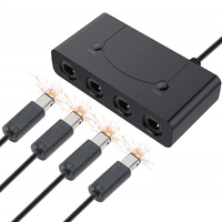 Adaptateur de manette Gamecube pour Nintendo Switch/Wii U/PC Plug and Play 4 ports Convertisseur de manette NGC filaire USB de haute qualité