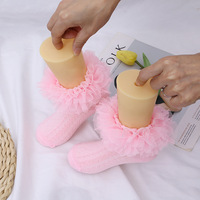 Nouvelles chaussettes de danse respirantes et confortables pour filles, en maille à quatre couches avec dentelle, collection automne 2026
