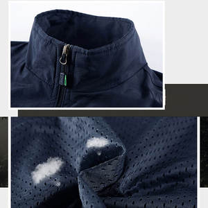 نوعية جيدة سريعة الجافة حجم كبير معاطف في الهواء الطلق سستة لينة قذيفة سترات المشي لمسافات طويلة سترة متعددة جيب سريعة الجفاف - Product Image 3