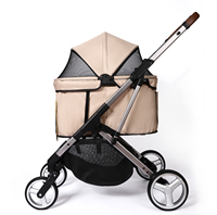 Carrito de Paseo Plegable Multifuncional para Mascotas, Ligero y Portátil, para Mascotas Pequeñas y Medianas
