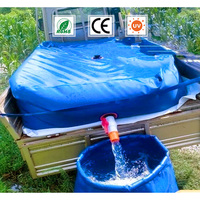 CE zusammen klappbar Günstige wieder verwendbare 1000L Quadrat tragbare PVC 1 Tonne Kunststoff Wassertank Regen fass Wassertank Lagerung für Gewächshaus