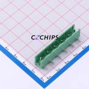 KH-ZBF3000R-6P-7.62G Plug-in Terminal Block Through hole Component (THT),P=7.62mm Connector 7.62mm Green Right Angle Pin 6P - Product Image 1