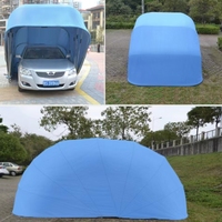 Abri de voiture rétractable et pliable, auvent imperméable, garage télescopique en métal pour stationnement de véhicules, robuste et autoportant pour le camping