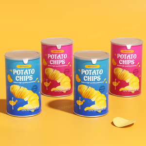 Custom Printed Cardboard Core Cylinder Tubes for <strong>Popcorn</strong> Chips Crispy Airtight Packing Food Grade Paper Canister Packaging - Product Image 1