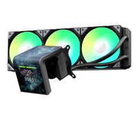 Offre Spéciale TRYX PANORAMA SE ARGB 360 Blanc et Noir Refroidisseur Liquide avec Écran Incurvé et Vidéo 3D pour Ordinateur de Jeu CPU