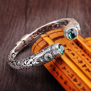 Gelang perak murni 925 gelang mewah Ruby batu kristal alam terbaru untuk wanita gelang perhiasan hadiah - Product Image 3