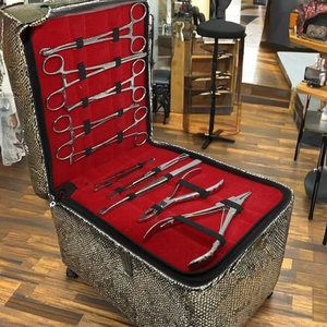 ชุดเครื่องมือเจาะสแตนเลสพร้อมที่หนีบสำหรับเจาะหู ลิ้น จมูก และร่างกาย ปลอดภัยต่อผิวหนัง เหมาะสำหรับร้านสัก - Product Image 2