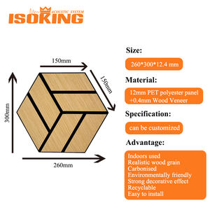 ISOKING Paneles de madera acústica baratos Paneles de pared de madera NRC altos Dónde <span class=keywords><strong>comprar</strong></span> Paneles de madera acústica para sala de estar, dormitorio - Product Image 6