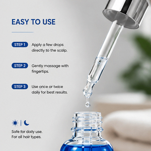 Sérum Capillaire Revitalisant Non Collant à 10% de Peptides de Cuivre pour la Repousse et l'Épaississement des Cheveux, Absorption Rapide, Vente en Gros - Product Image 5