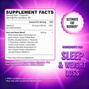Cápsulas OEM Quemagrasas Nocturnas de Frijol Blanco para Control del Apetito, Aumento del Metabolismo y Pérdida de Peso, para Dormir Mejor y Desinflamar - Product Image 2