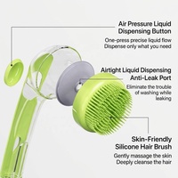 Brosse de toilettage moderne pour animaux de compagnie, à long manche, en silicone souple, pour chat et chien, avec distributeur de liquide rechargeable, peigne de massage pour la douche
