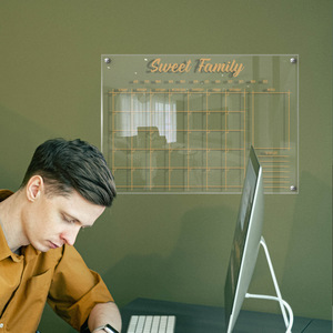 Custom Acrylic Clear Weekly Meal Planner Board Reusable Refrigerator Magnet Dry Erase Board Week Calendar - Product Image 5