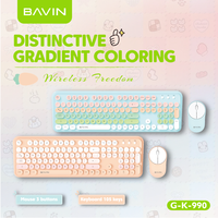 BAVIN Vente en gros GK990 ABS ultra silencieux 2.4ghz sans fil Bluetooth 105 touches Ensemble clavier souris