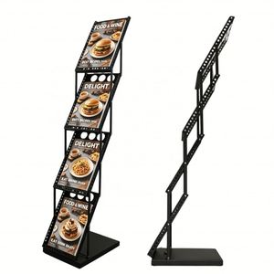 Exhibidor de Folletos Plegable de Hierro Personalizado, A4, Portátil, Impermeable, para Oficina y Exposiciones - Product Image 1