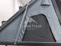 Tente de toit triangulaire en aluminium 210 x 130 cm, tissu 280G, auvent 420D, tige hydraulique, ouverture rapide, échelle télescopique, OEM ODM RTT SUV