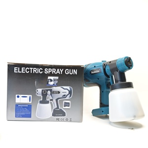 Pour pulvérisateur de peinture sans fil <span class=keywords><strong>Makita</strong></span> Style <span class=keywords><strong>18V</strong></span>, pistolet de pulvérisation électrique avec réservoir de 800 ml, 4 options de buses - Product Image 4