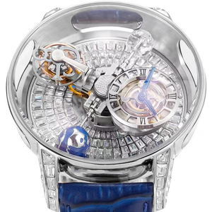 Un mouvement tourbillon intégral époustouflant avec un diamètre de 47 mm et un tourbillon à double axe pour une <span class=keywords><strong>montre</strong></span>-<span class=keywords><strong>bracelet</strong></span> mécanique pour homme - Product Image 1