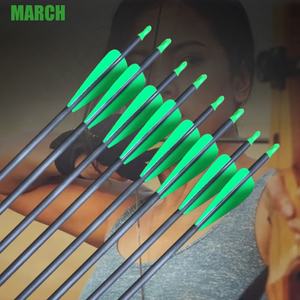 Arc et flèche chasse tir à l'arc en carbone tête <span class=keywords><strong>de</strong></span> pêche arbalète 4.2mm 32 pouces pandus dinde plume nock accessoires à vendre - Product Image 2