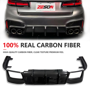 Difusor Trasero Estilo AE de Fibra de Carbono Real para <span class=keywords><strong>BMW</strong></span> Serie 5 G30 G38 F90 M5 530i 540i Sedán, Alerón de Parachoques <span class=keywords><strong>2017</strong></span>+ - Product Image 3
