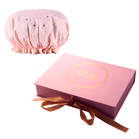Boîtes d'emballage personnalisées en papier satiné pour bonnets de cheveux, coffrets cadeaux de luxe pour ensembles de hijabs