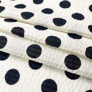 Dệt may các nhà sản xuất trắng đen Polka Dot Voile bong bóng seersucker in bông vải - Product Image 5