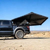Auvent latéral de véhicule à double poteau 270 degrés sans LED, abri d'ombrage extérieur pour camping, idéal pour SUV, 4x4 et voyages en overlanding