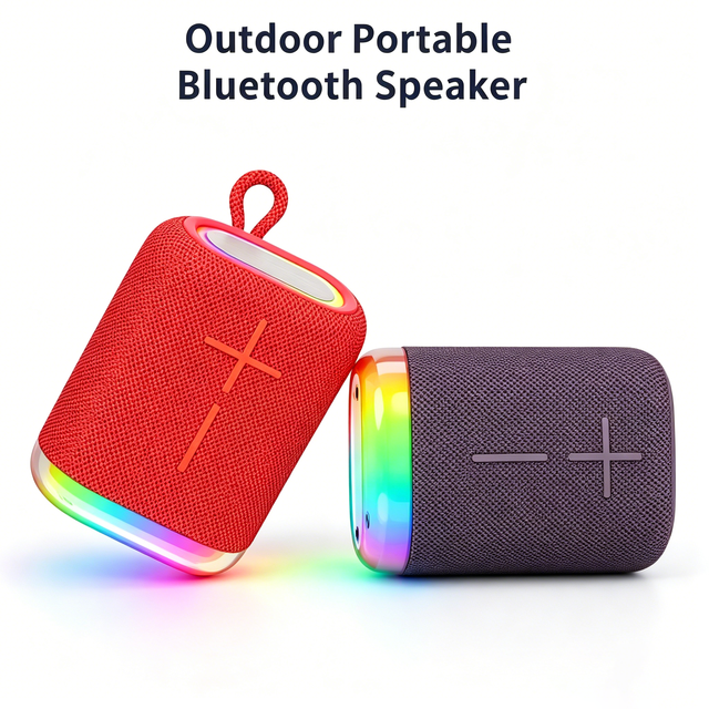 Outdoor Travel Mini Audio Device Colorful RGB Lighting Deep Bass High Output Portable Wireless Speaker
