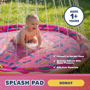Aspersor de Agua en Forma de Donut de 60 Pulgadas, 3 en 1, para Niños Pequeños, Juegos Acuáticos de Verano en el Patio Trasero - Product Image 3