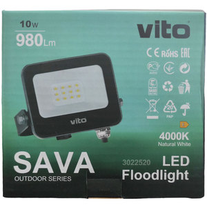 Reflector LED para Exteriores Vito de 10 W, 4000 K, IP65, Luz Natural - Product Image 2