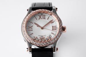 Reloj de Lujo para Mujer, Pequeño, de Alta Calidad, con 5 Diamantes, Bisel Mecánico con Incrustaciones de Diamantes, Estilo Chopardes - Product Image 2