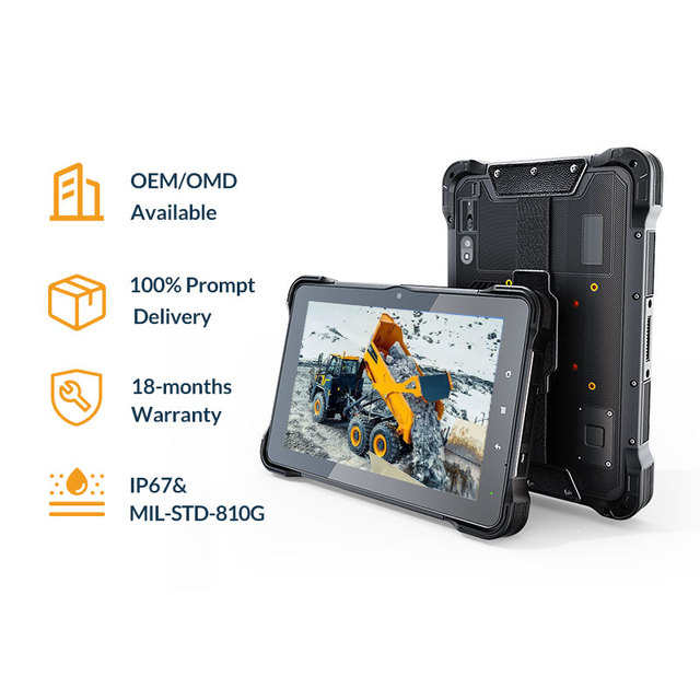 New Industrial Rugged Tablet 10" 1280x800 Android 13 Qualcomm Octa-Core 2GHz 8GB+128GB Storage IP67 Waterproof Wi-Fi GSM