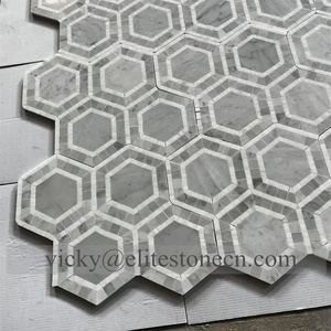 Carreaux de mosaïque hexagonale - Résistants à l'usure et antidérapants pour les murs intérieurs, les crédences de cuisine et les entrées de maison - Product Image 6