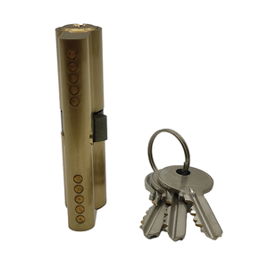 Cylindre de serrure en laiton, style européen, avec 3 clés plates - Product Image 5
