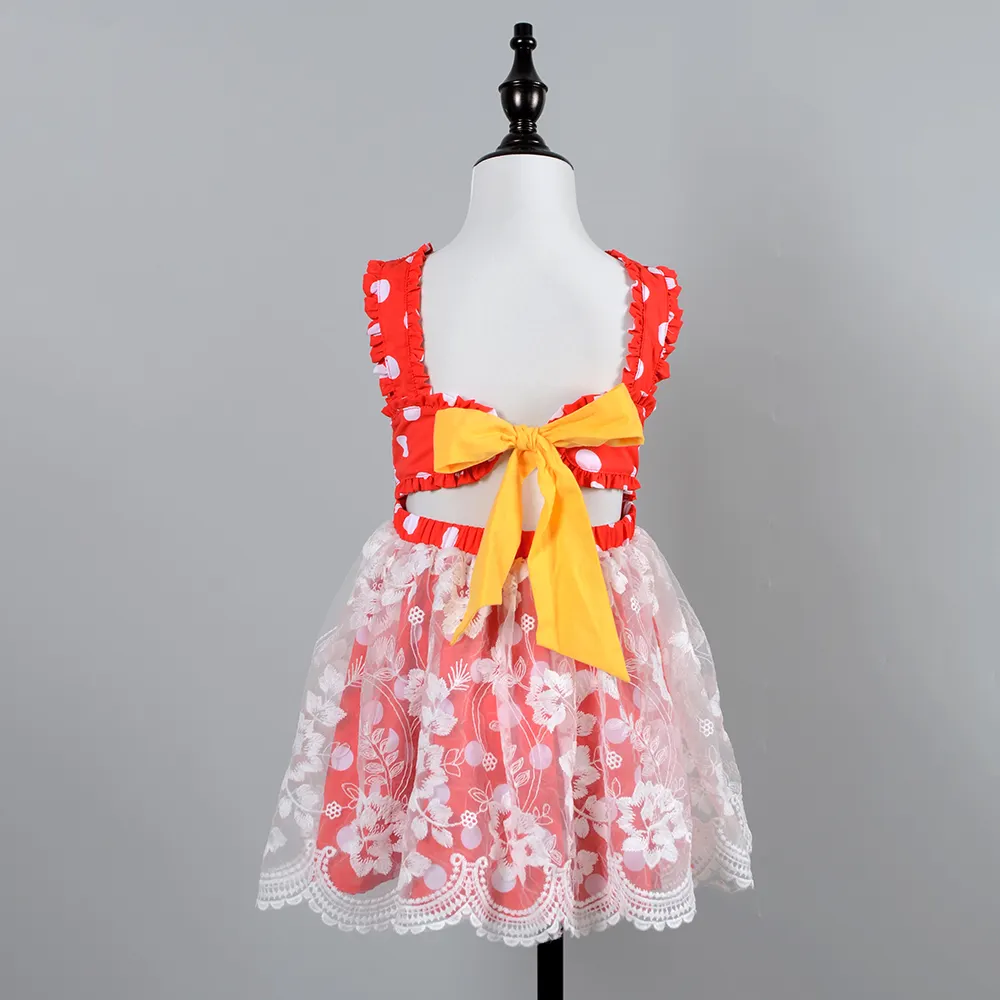 Mickey And Minnie Mascot Costume Customized Cartoon character Fancy Party back tie dress