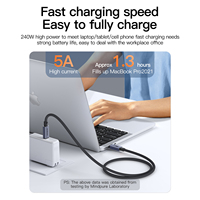 Câble USB4 Mindpure 40 Gbps 240 W PD 3.1 EPR E-Marker Charge 8K Type C Compatible Thunderbolt 4/3 pour MacBook SSD Externe