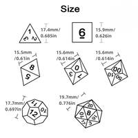Dés de jeu en plastique acrylique personnalisés à facettes multiples D4-D20 pour D&D, jeu de dés DND RPG pour jeux de société