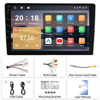Autoradio Podofo 2 Din 9'' avec CarPlay/Android Auto sans fil, écran tactile IPS, stéréo de voiture, lecteur MP5 BT, logistique efficace