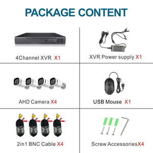 Tseye ชุด DVR วิดีโอสีเต็มรูปแบบ, 1MP/2MP/5MP H.265 4CH XVR AHD อนาล็อกคิทระบบกล้องวงจรปิด - Product Image 3