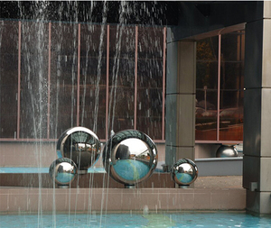 900mm extérieur décoratif jardin boule d'acier creuse fontaines modernes grand déversoir <span class=keywords><strong>eau</strong></span> chute sphères d'<span class=keywords><strong>eau</strong></span> en acier inoxydable - Product Image 2