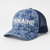 Casquette de baseball sportive à 5 panneaux de haute qualité, en maille, broderie personnalisée, motif imprimé en tissu maillé, casquettes de camionneur